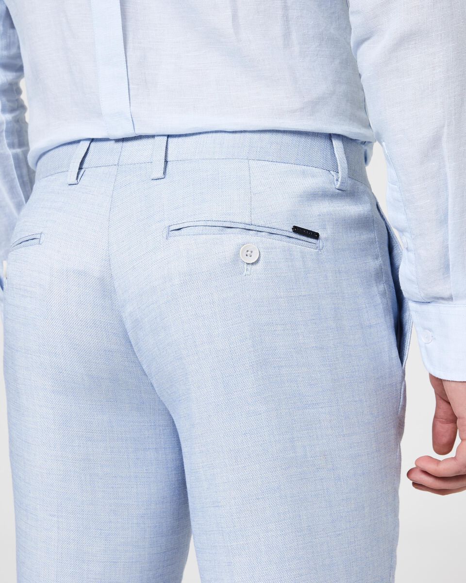 Slim Stretch Textured Tailored Pant, Blue, hi-res